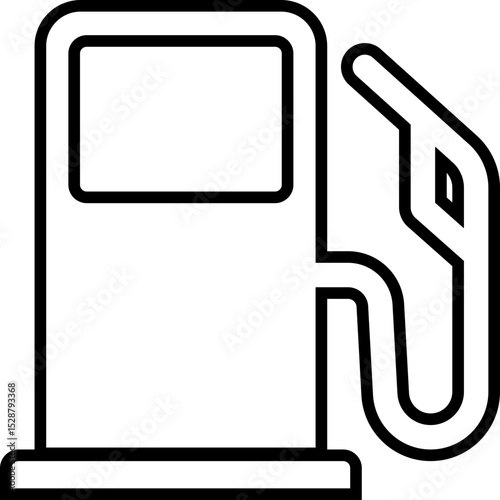 Fuel, Gas station icons or signs in line. isolated on transparent background