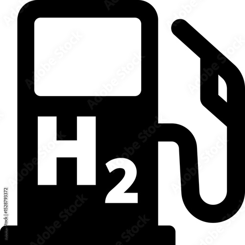 Fuel, Gas station icons or signs in flat. isolated on transparent background