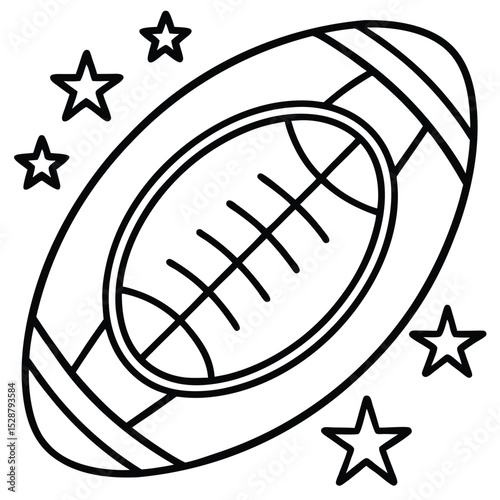 American Sports Oval Ball Pattern Design