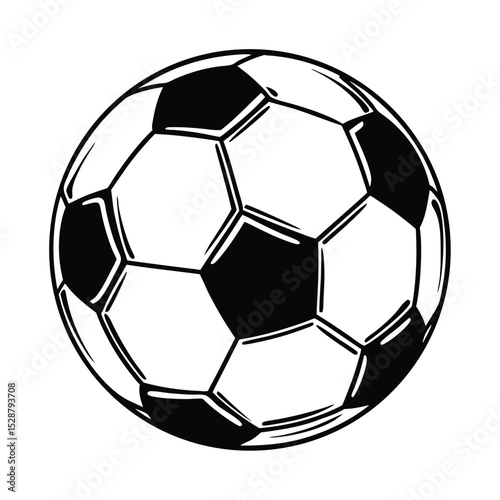 Simple Black Soccer Ball Icon