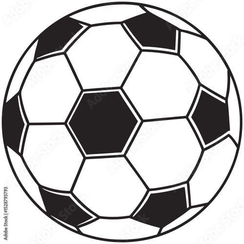 Flat Icon Design Soccer Ball or Football for Sports