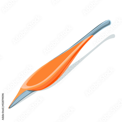 2D flat Tweezer vector illustration, isolated on a white background.