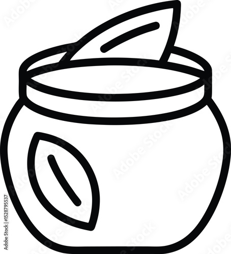 Almond Butter Outline: Food Jar

