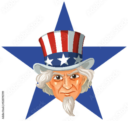 Patriotic Uncle Sam Vector Illustration