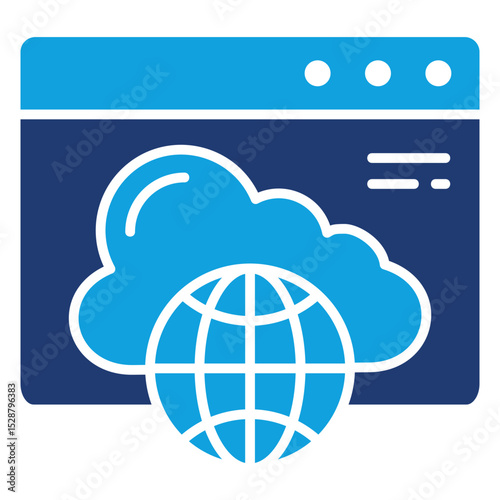 Cloud Flat Blue Icon
