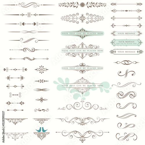 Retro creative floral border texture vector illustration background