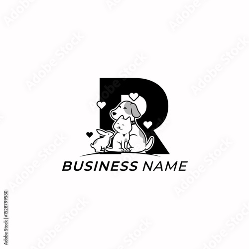 design logo creative letter L and cat
