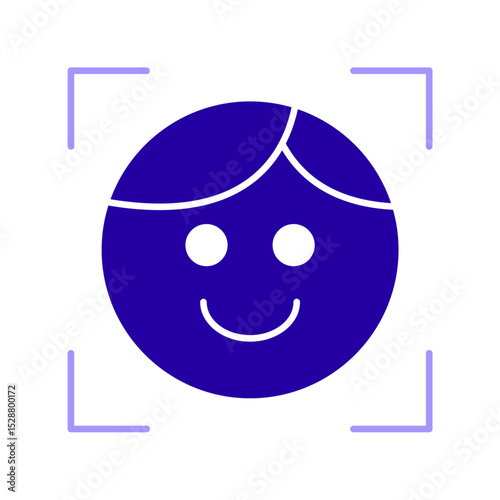 Icon a face scan, isolated against a clean background.