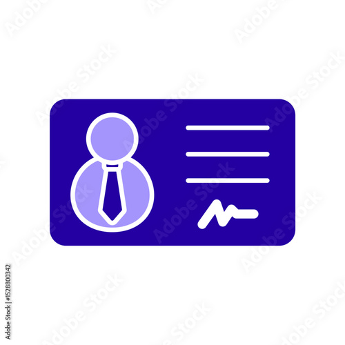 Icon a id card, isolated against a clean background.