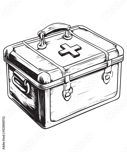 First aid kit icon with cross vector art, First aid kit icon with cross vector icon, First aid kit icon with cross silhouette vector illustration, First aid kit icon with cross line art vector