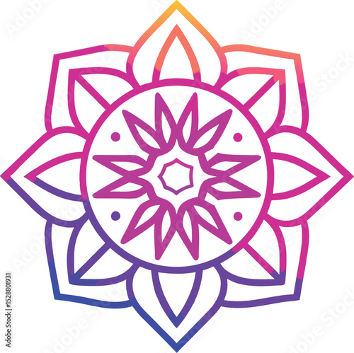 mandala flower ornament