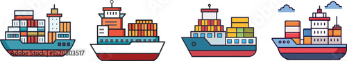 Conveyor Belt Flat Illustration Factory Automation, Production Line & Industrial Logistics