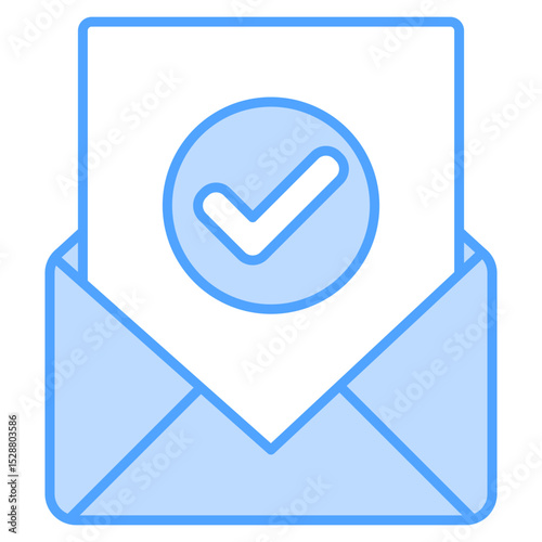 Confirmation Blue Icon Element For Design
