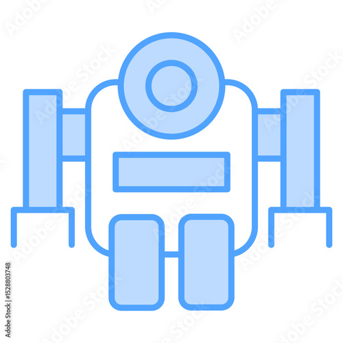 Robotics Blue Icon Element For Design