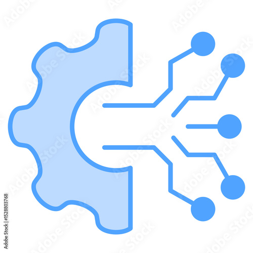 Streamlining  Blue Icon Element For Design