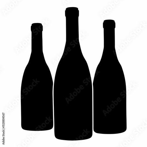 wine bottle vector illustration