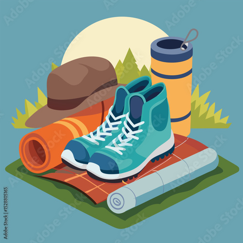 Vector illustration of a pair of ice skates