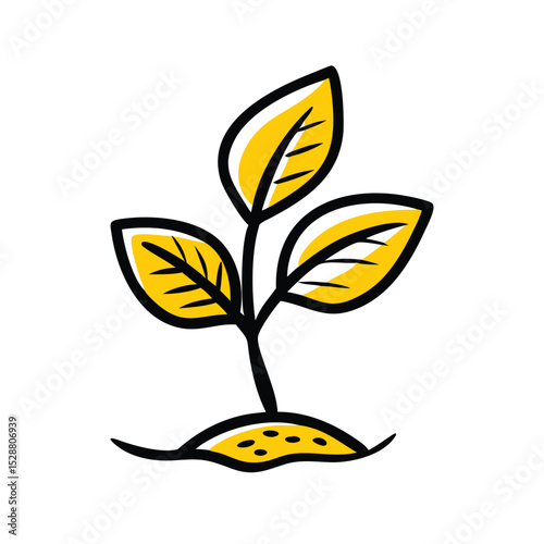 doodle tree yellow