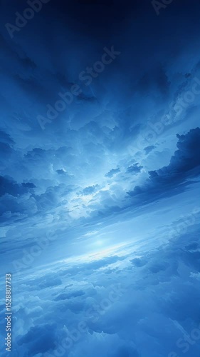 Abstract Night Sky Background Dramatic Cloud Formation