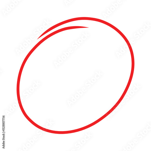 red round frame, red vector circle