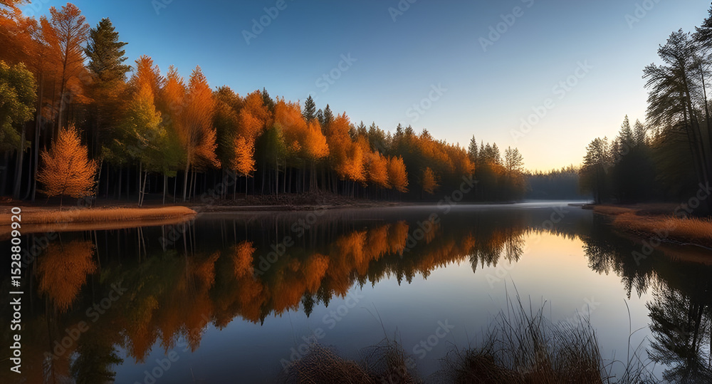 Obraz premium lake in autumn