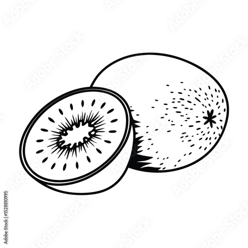 Colorful Kiwi Fruit Icon for Graphic Design Projects