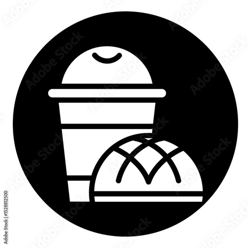 coffee and bread icon	
