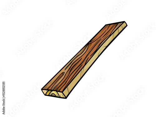 A single piece of light brown lumber with visible wood grain texture