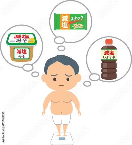 減塩が必要なダイエット中の男性