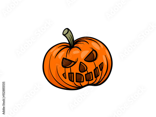 Spooky Halloween Jack O Lantern Pumpkin Face Decoration Design