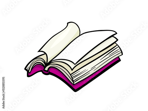 Open Book With Blank Pages Ready For Writing Ideas And Learning Concepts