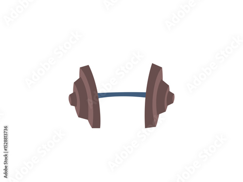 A Simple Artistic Rendering of a Dumbbell Barbell Weight Lifting Equipment Object
