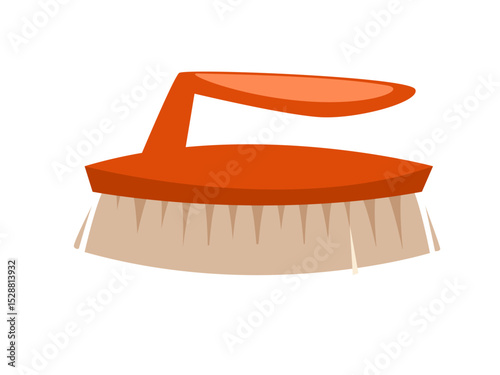 Durable Orange Scrub Brush for Effective Household Cleaning Tasks