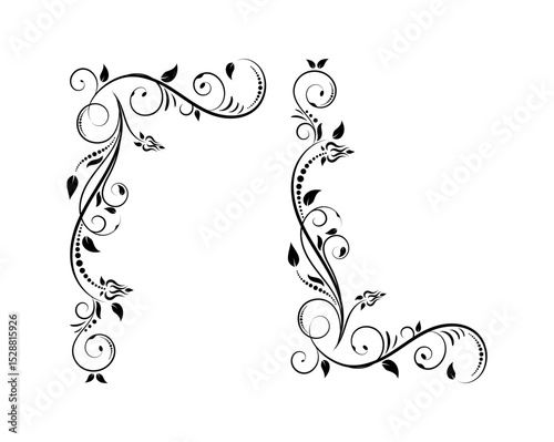 Ornamental Corner Flourish Art Vintage