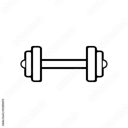 Weightlifting Dumbbell Training at Gym - Strength Building Exercise in Modern Environment