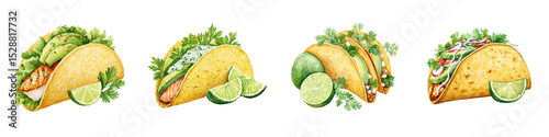 Delicious Mexican tacos with fresh ingredients
