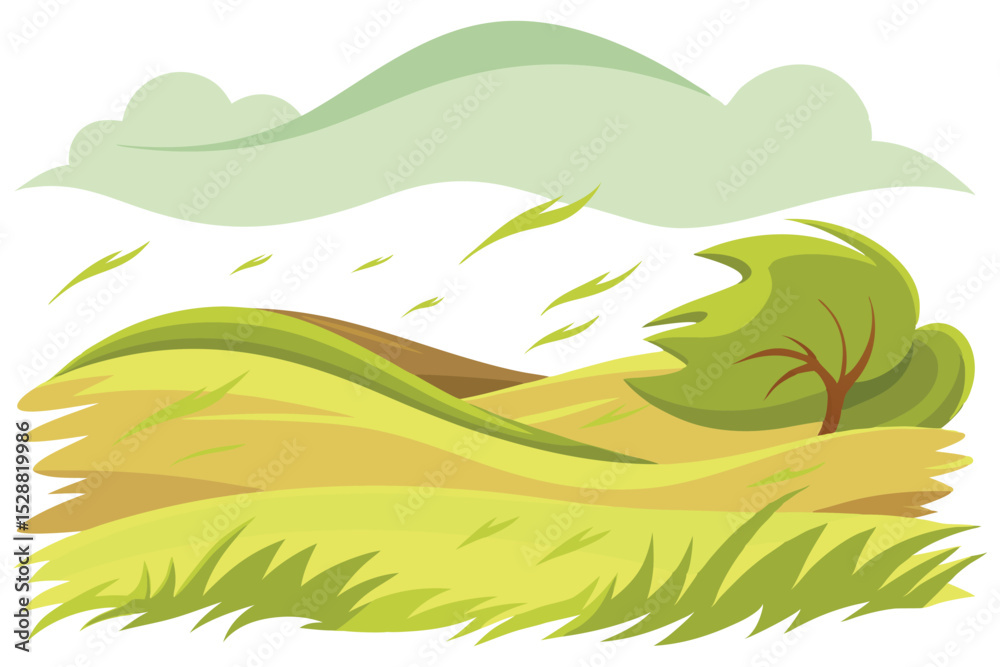 Obraz premium Windy grassland