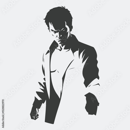 silhouette of a man