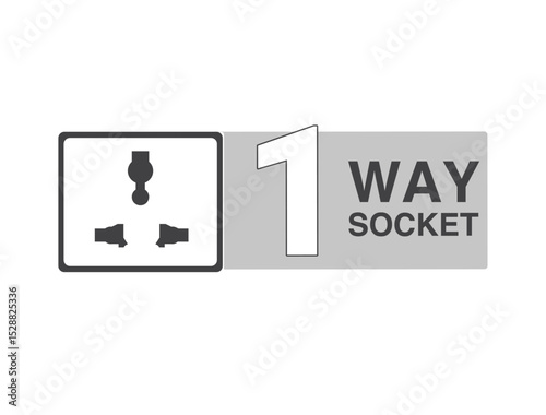 1 Way socket icon