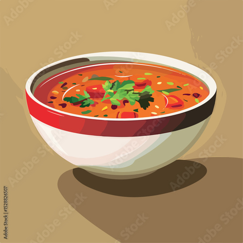 food, bowl, isolated, soup, icon, illustration, cartoon, vector, flat, meal, dinner, menu, cuisine, restaurant, kitchen, cooking, eat, tasty, culinary, dish, delicious, red, symbol, stew, graphic, 