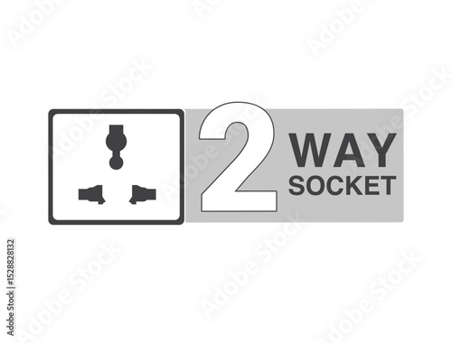 2 Way socket icon