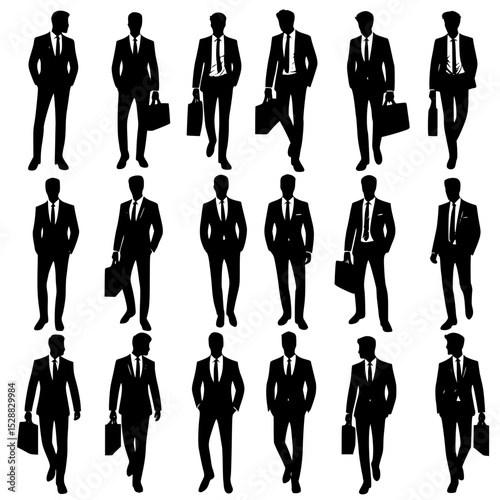 silhouettes of business people, silhouettes of people, business people silhouettes