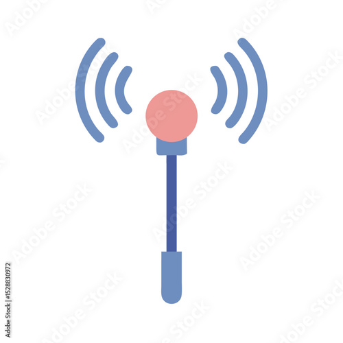 Methane Sensor Device illustration Isolated with Antenna