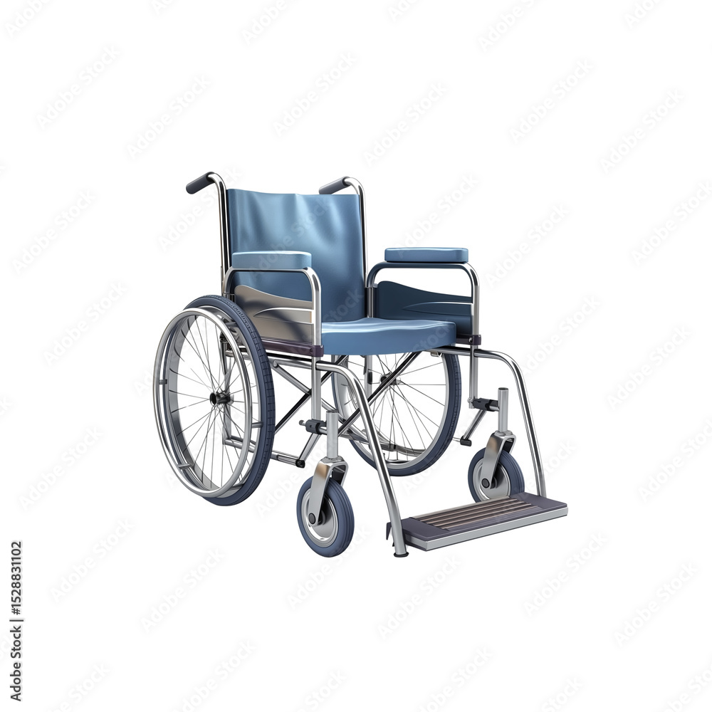 Fototapeta premium Wheelchair, Used in hospitals with modern technology, 3d model,