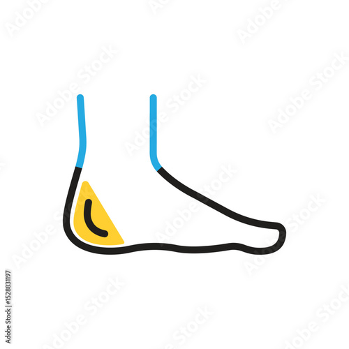 Multi color icon for foot