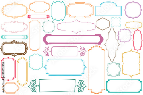  Speech Bubble Frame Template, Text Box, Dialogue, Comment, Design Label, Vector Shapes, Outline Frame, 