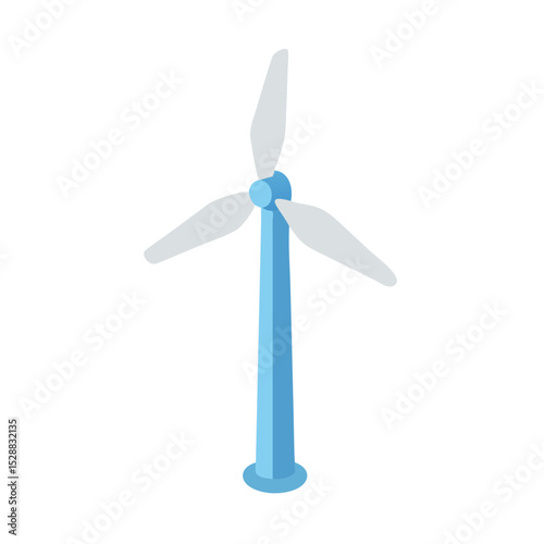 Miniature Wind Turbine Transparent illustration Isolated on White