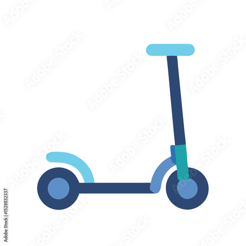 Modern E Scooter Dock illustration Isolated Backlit