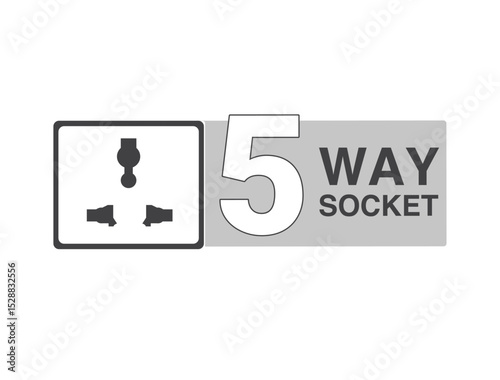5 Way socket icon