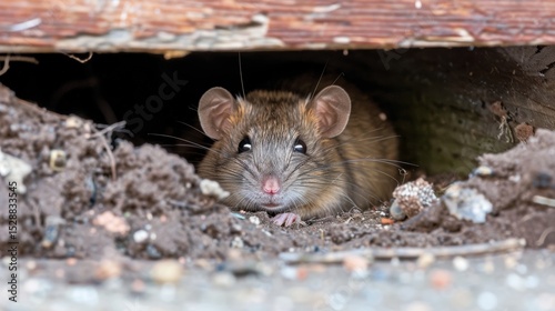 Close up of rat in home insulation  highlighting the urgent need for pest control and prevention